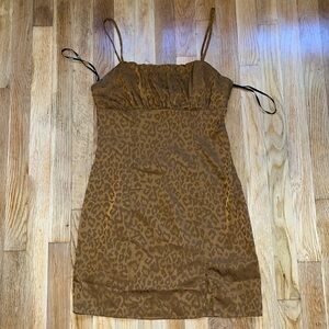 Leopard print silky dress forever 21
